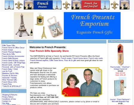 French Gifts Website